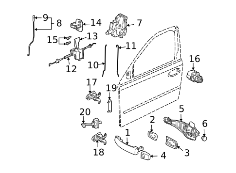 Lock & Hardware for 2010 Saab 9-3X #1
