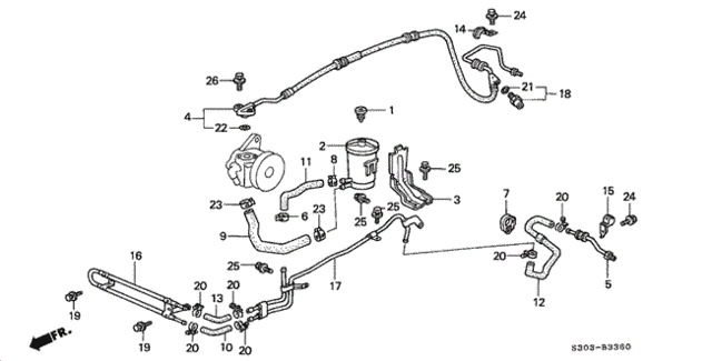 P.S. Hoses - Pipes for 2000 Honda Prelude #0