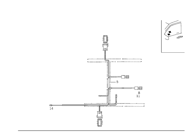 2085406508 - Electrical System: Wiring Harness for Mercedes-Benz: C230, C280, C43 AMG, CLK430 Image image