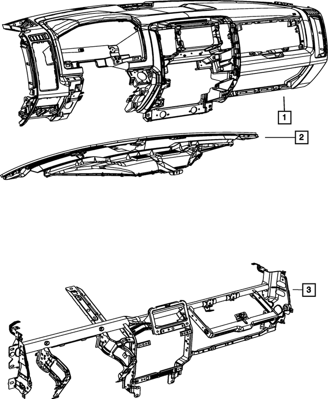 5MY12HL1AB - Interior Trim: Base Panel Instrument Panel for Mopar Image image
