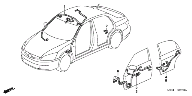 Wire Harness (4) for 2007 Honda Accord #0
