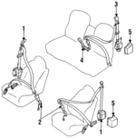 GB7E57630E00 - Electrical: Seat Belt Assembly for Mazda: MX-6 Image