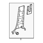 624130C030E0 - Body: Lower Center Pillar Trim for Toyota: Sequoia, Tundra Image