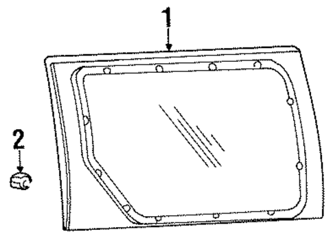 Glass - Side Door for 2003 Ford Windstar #0