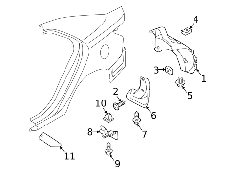 Exterior Trim - Quarter Panel for 2012 Kia Forte #0