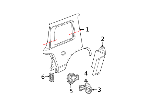 Quarter Panel & Components for 2002 Ford Explorer #0