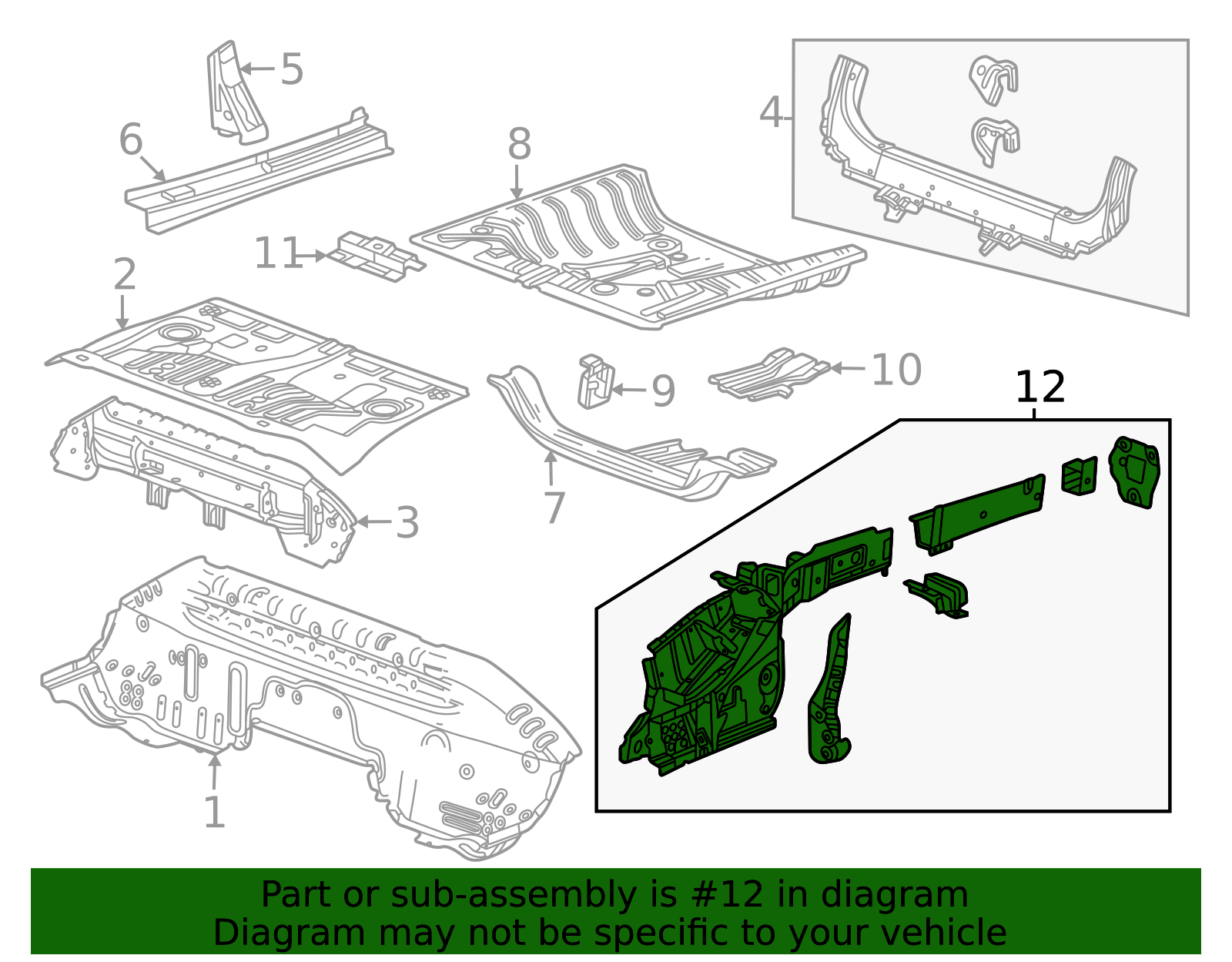 2024-2026 Chevrolet Trax Lower Rail Assembly 60007828 GM ...