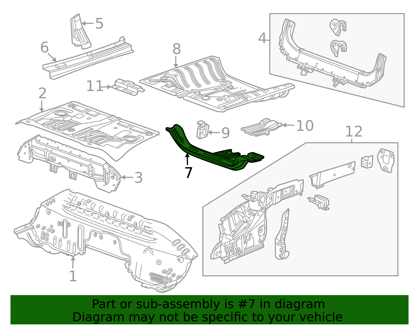 2024-2026 Chevrolet Trax Lower Cross-Member 60003755 GM | GMPartsDirect.com