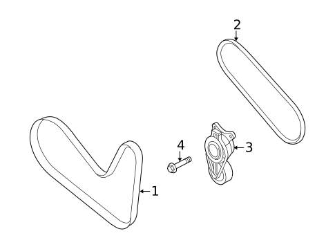 Accessory Drive Belt System Components for 2012 Ford Explorer #1