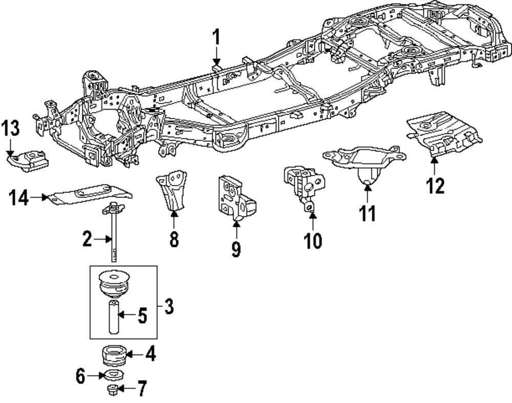 2024-2025 Lexus GX550 Frame Assembly 51001-6BE90 | OEM Parts