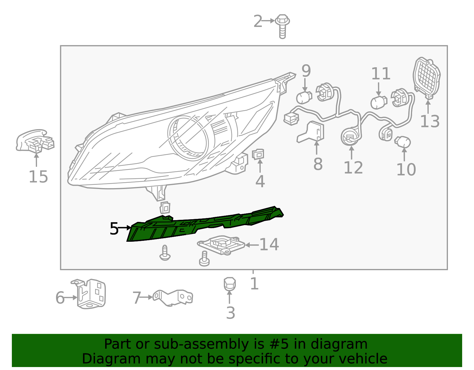 Headlamp Assembly Lower Support - Driver's Side (LH) 23237128 ...