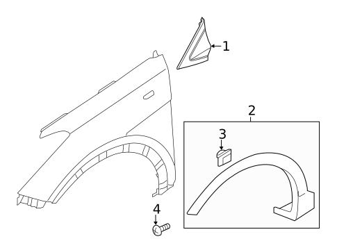 Exterior Trim - Fender for 2017 Hyundai Santa Fe #0