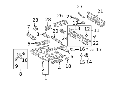 Floor & Rails for 2005 Toyota MR2 Spyder #0