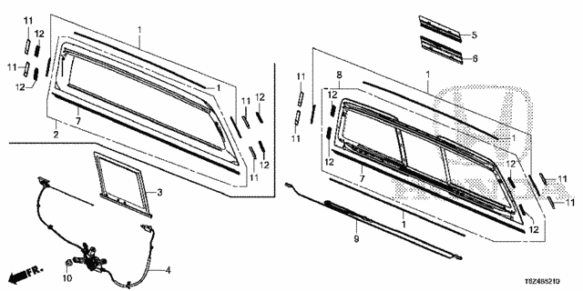 Rear Windshield for 2020 Honda Ridgeline #0