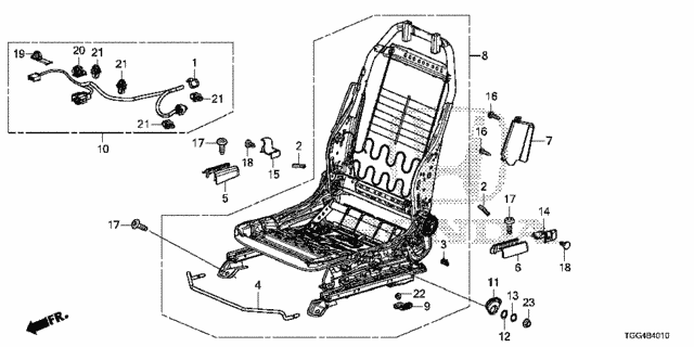 Front Seat Components (L.) (Manual Height) for 2018 Honda Civic #0