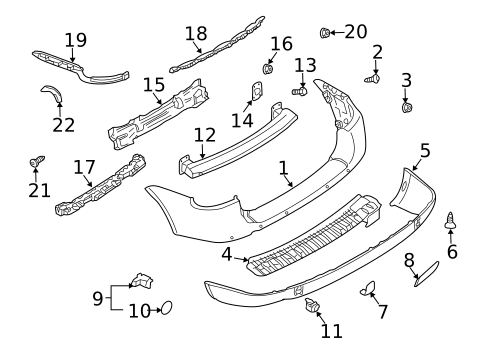 Bumper & Components - Rear for 2006 Porsche Cayenne #0