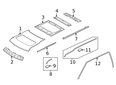 Roof & Components for 2016 Land Rover LR4 #0