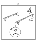 5072276AA - Mopar Accessories - Component Parts: Roof Rack Side Rail End Cap for Mopar Image