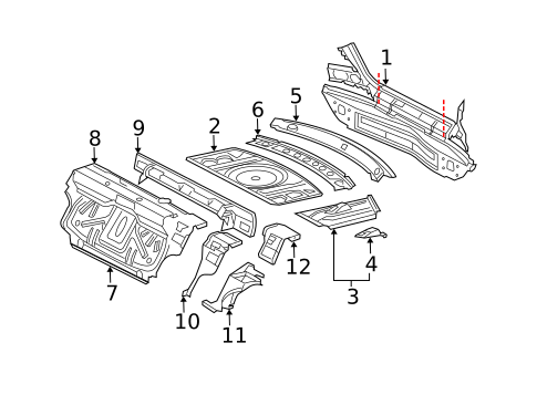 Rear Body for 2009 Mercedes-Benz E 63 AMG&reg; #0