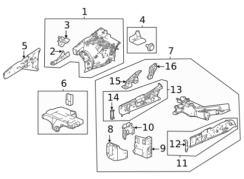 Structural Components & Rails for 2023 Acura MDX #0