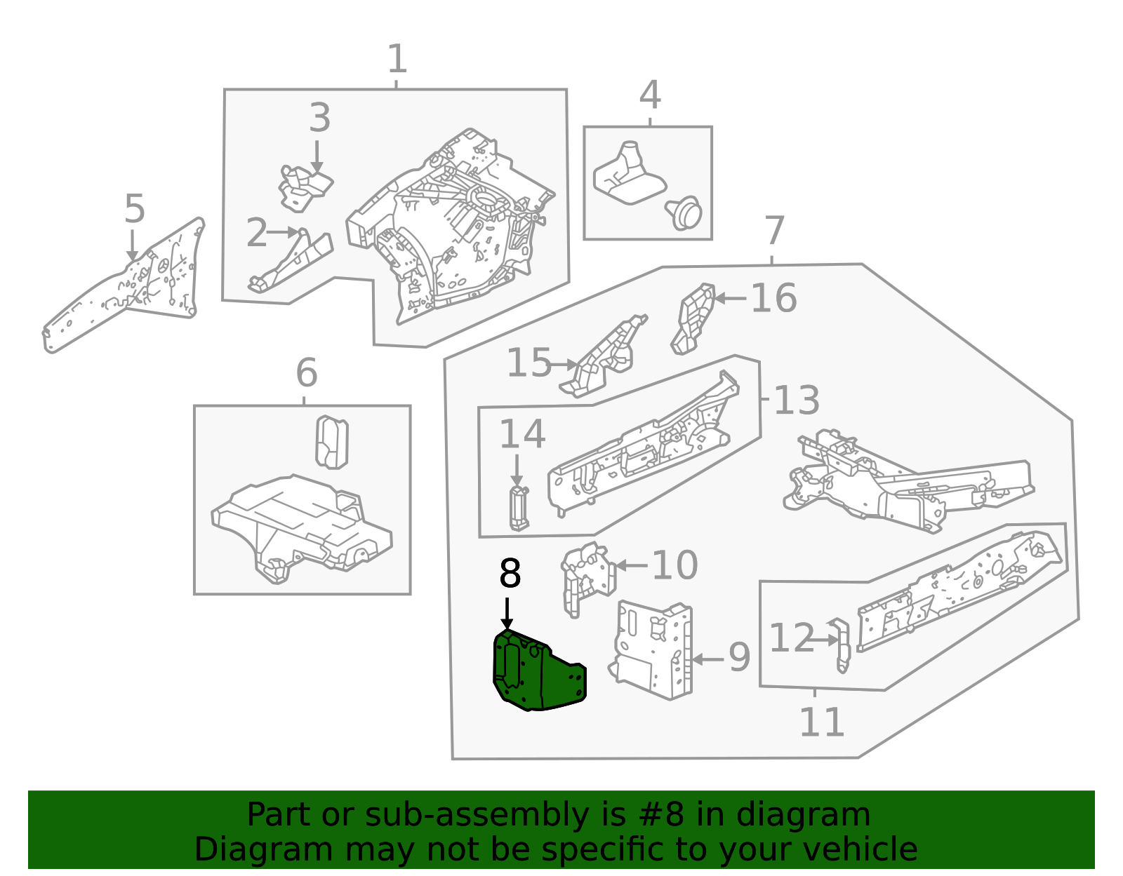 2022-2026 Acura MDX Bumper Impact Bar Bracket 60835-TYA-A00ZZ | OEM ...