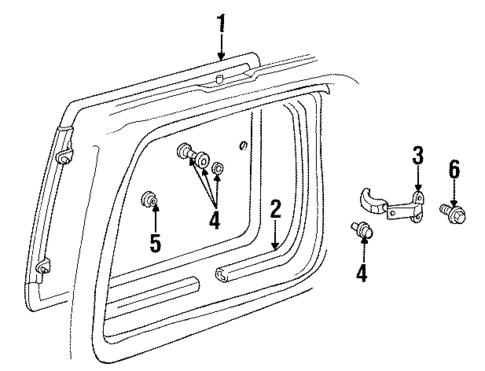 Glass - Side Panel for 1987 Dodge Caravan #5