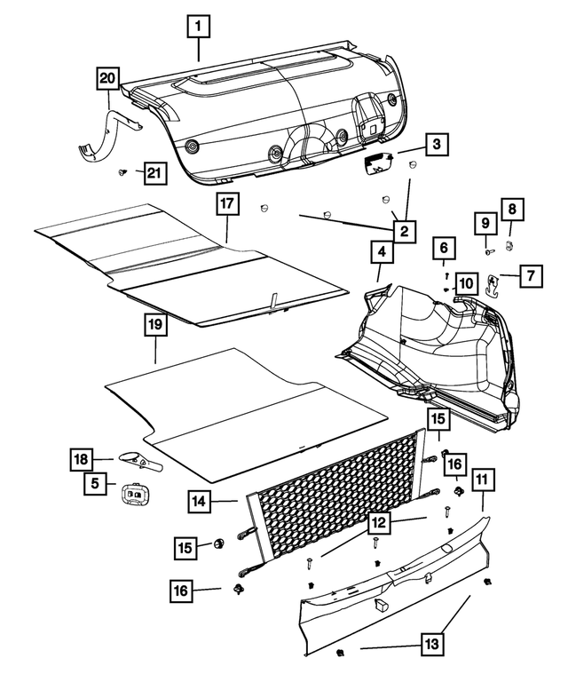 68193034AA - Interior Trim: Fuel Filler Manual Access Door for Mopar Image