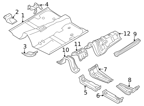 Floor & Rails for 2004 Subaru Baja #0