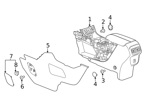 Center Console for 2023 GMC Terrain #2