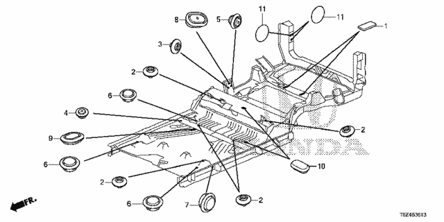 Grommet (Floor) for 2019 Honda Ridgeline #0