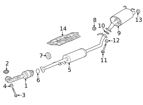 Exhaust Components for 2014 Honda CR-V #0