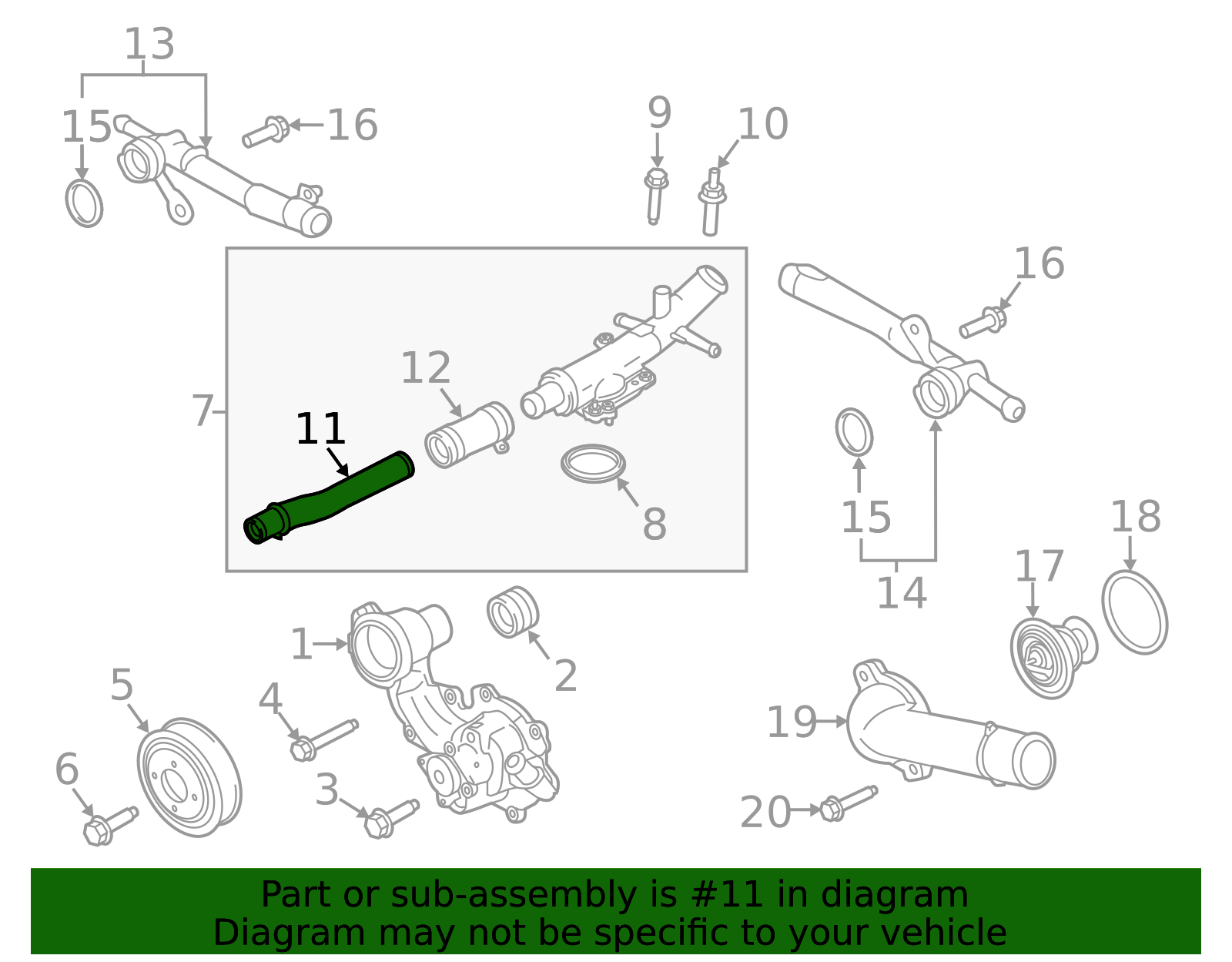2015-2024 Ford Motorcraft™ Engine Coolant Pipe KM-5511 | Miracle Ford Parts