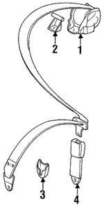 9938030210170B - Electrical: Belt &amp; Retractor for Porsche: 911 Image