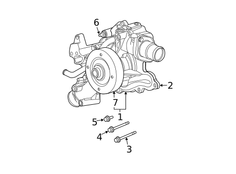 Water Pump for 2007 Dodge Durango #0