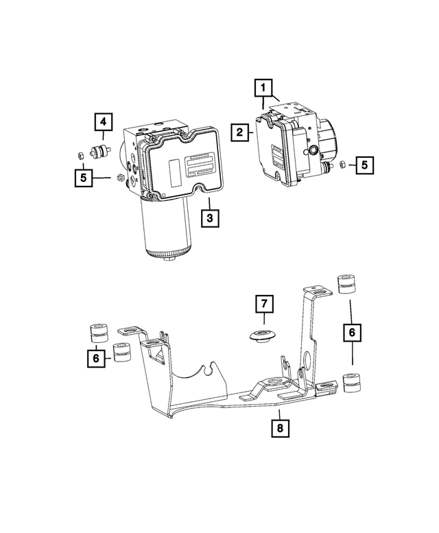 5170930AB - Brakes: Abs Control Mounting Kit for Mopar Image