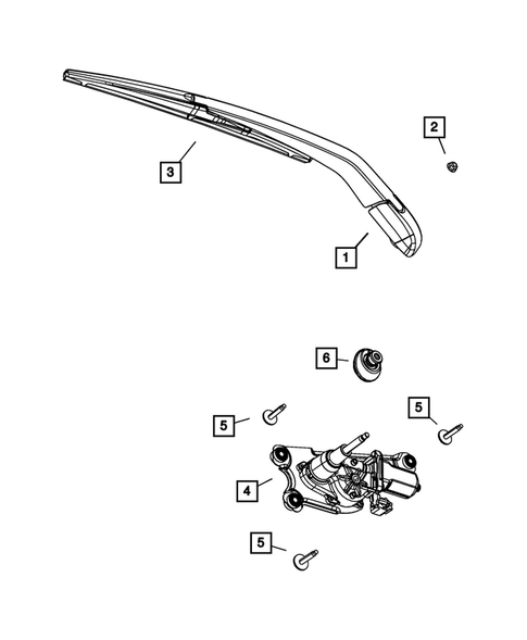 Wiper and Washer System for 2009 Dodge Journey #3