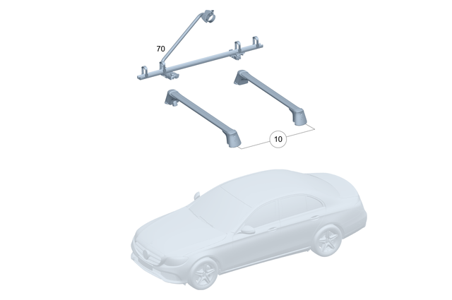 7500500 - Roof Carrier Systems: Handle Strip for Mercedes-Benz: 300C, 300CD, C300, C43 AMG, C63 AMG S E Performance Image