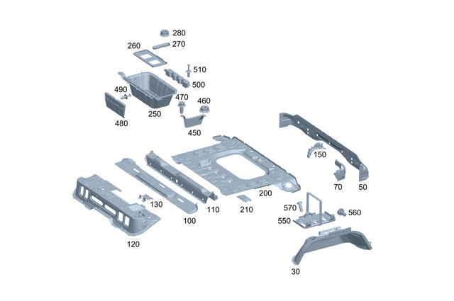 4636828600 - Substructure: Dampening, Floor for Mercedes-Benz Image image