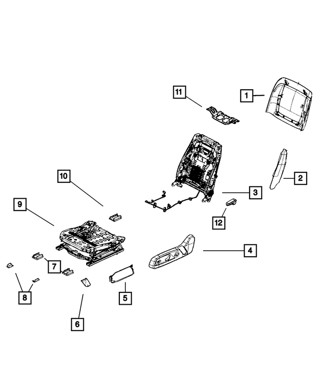 68104427AA - Interior Trim: Front Seat Back Frame for Mopar Image image