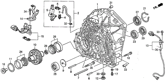 AT Torque Converter Housing for 1992 Acura Vigor #0
