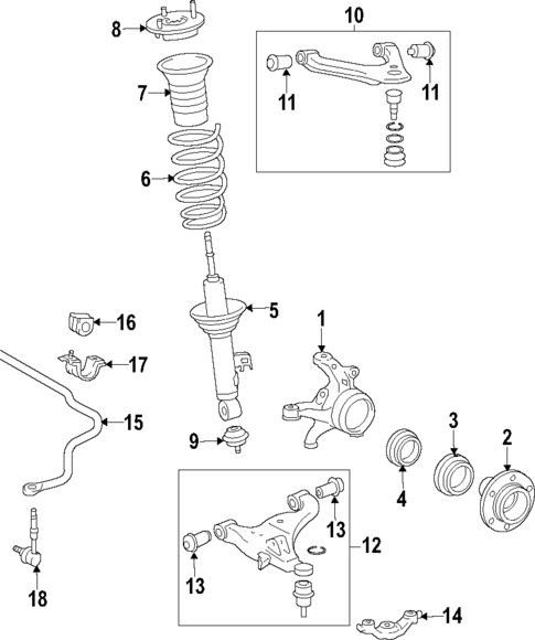 06年式タコマ 社外ローダウンサスペンションアーム 上下左右 06年式