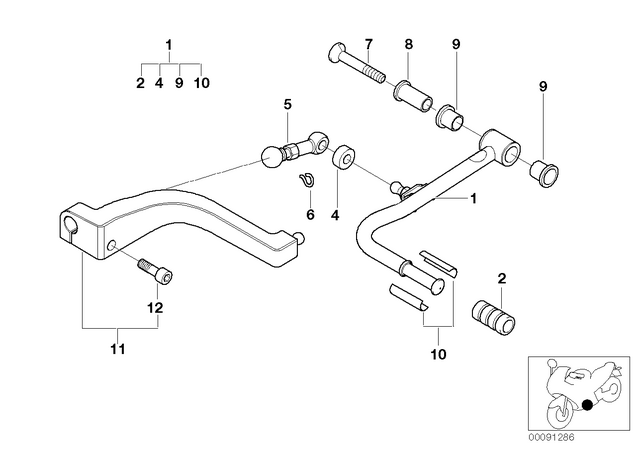 23417654609 - : Shift Lever for BMW-Motorrad Image