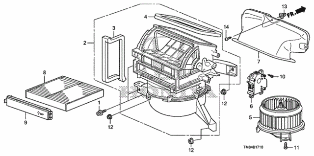 Heater Blower for 2013 Honda Insight #0