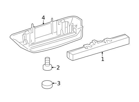 High Mounted Stop Lamp for 2010 Toyota Yaris #0