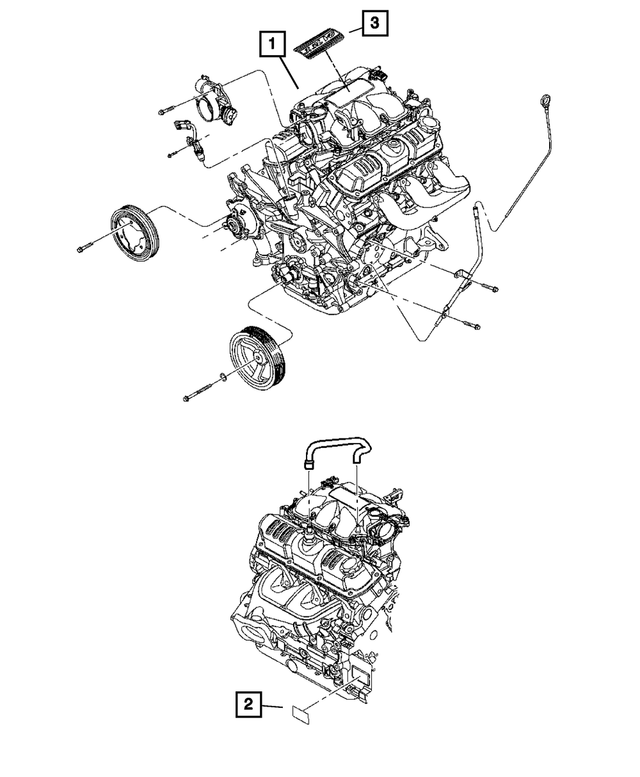 « 4648919AA – 3.8L Gas; Engine : Embleme pour Mopar Image »
