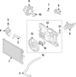 PAF115210A - : 2019-2021 Mazda 3 - Fan Shroud for Mazda: 3 Image
