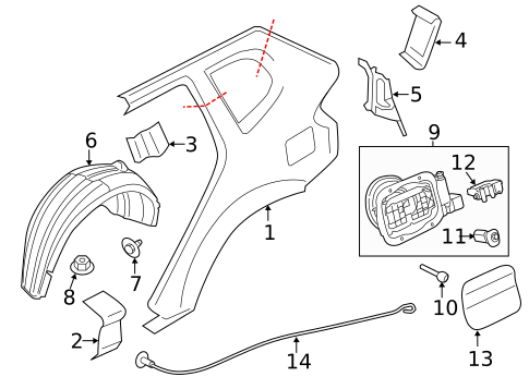 Fuel Door for 2013 BMW X1 #0