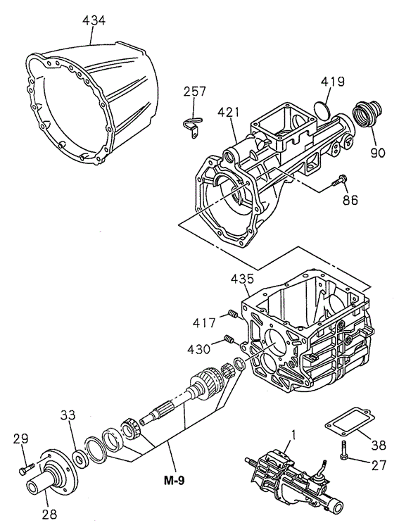MT Transmission Assy. - Case (DX) for 1996 Honda Passport #0