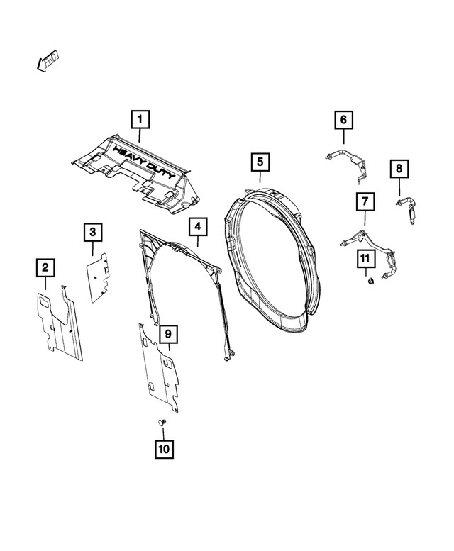 52014743AA - Cooling: Radiator Side Air Seal, Left for Mopar Image