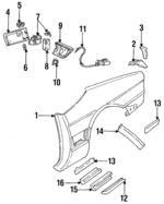 25636110 - Body: Latch for Buick: LeSabre, Park Avenue, Riviera | Cadillac: 60 Special, Allante, DeVille, Eldorado, Fleetwood, Seville | Oldsmobile: 88, 98 | Pontiac: Bonneville Image